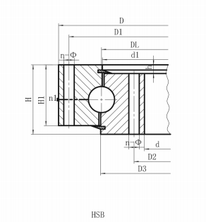 Бір қатарлы допты жіңішке мойынтірек (HS сериясы) емес